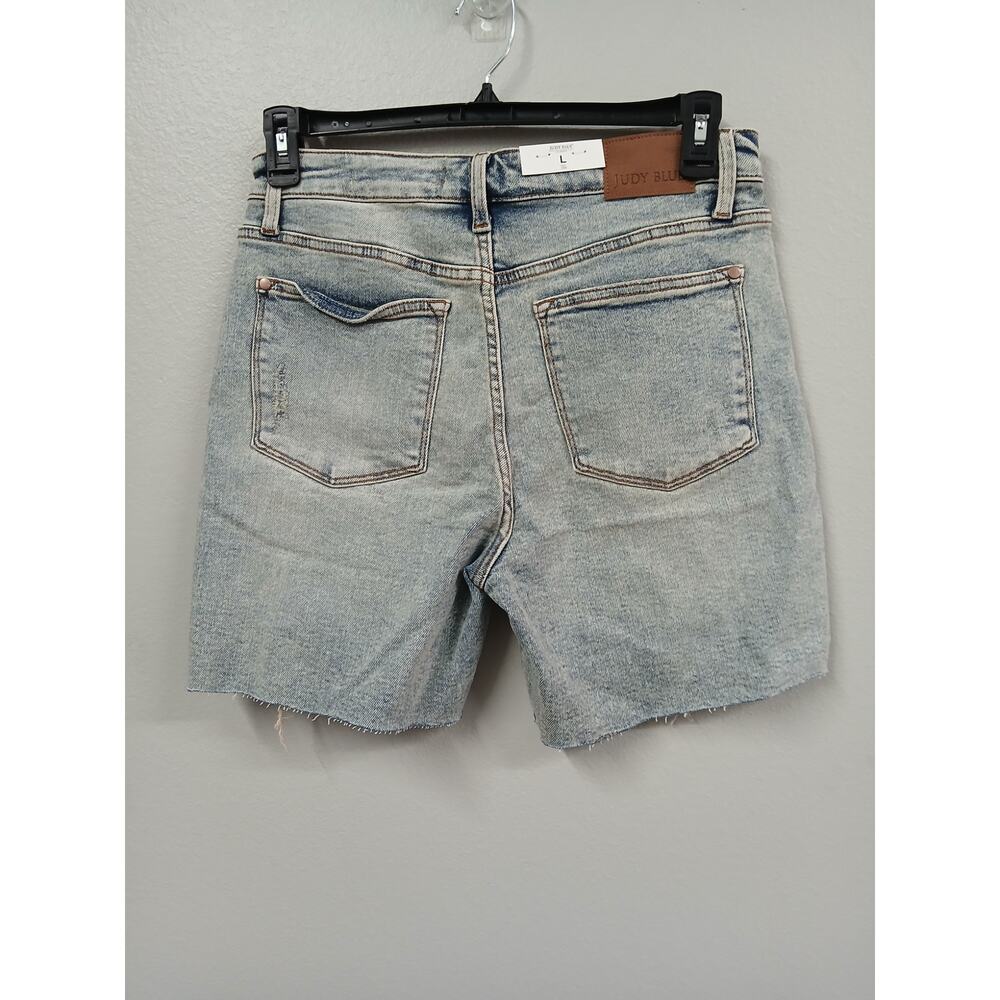 Judy Blue HW Mineral Wash Destroy Boyfriend Shorts - Picture 5 of 8